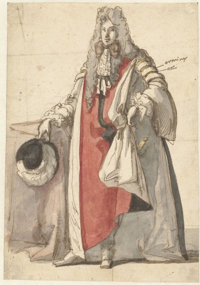 Retrato de Guillermo III, en traje de estado de Caspar Netscher