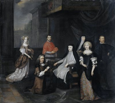 Recepción del embajador holandés Hieronymus van Beverningk por la reina-regente española María-Anna de Austria, 2 de marzo de 1671 de Caspar Netscher