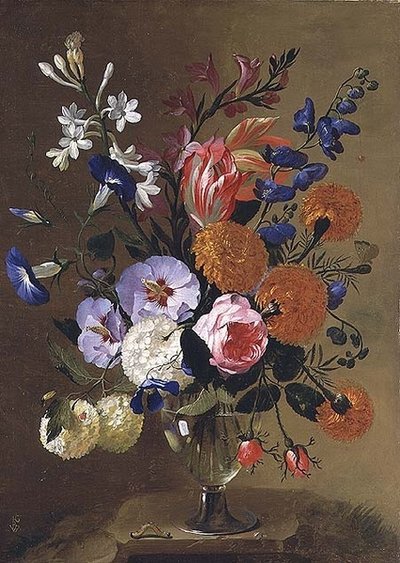 Naturaleza muerta de flores en un jarrón, 1668 de Caspar Pieter I Verbrugghen