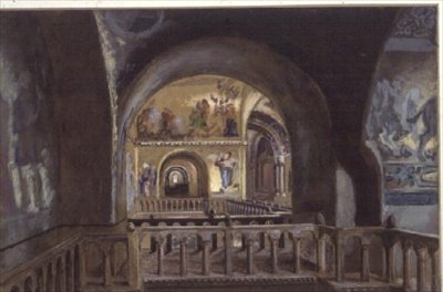 Una vista desde una galería en la Basílica de San Marcos, Venecia de Caspar Purdon Clarke