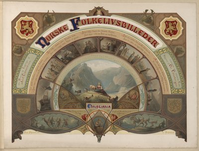 Ilustración del libro Norske Folkelivsbilleder de Tidemand, Adolph y publicado por Chr. Tønsberg de Caspar Scheuren