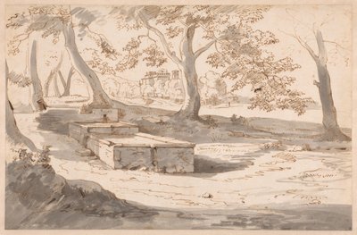 Vista de la Abadía de Grottaferrata de Caspar van Wittel