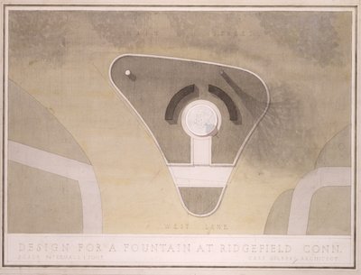 (Diseño para Fountain, Ridgefield, Connecticut) de Cass Gilbert