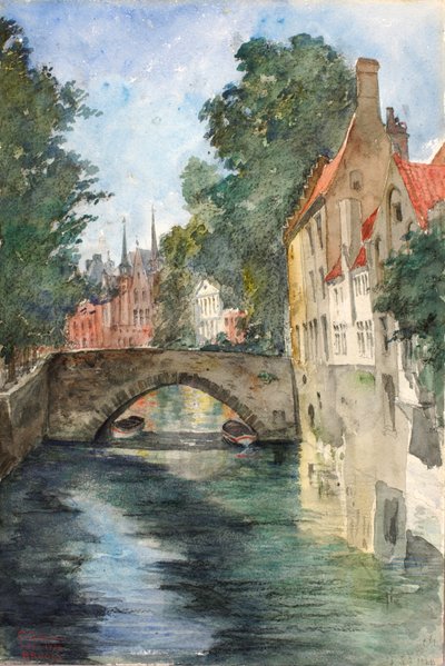 En el canal, Brujas, 1928 de Cass Gilbert