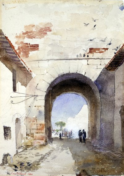 Porta San Paulo, Roma, 1880 de Cass Gilbert