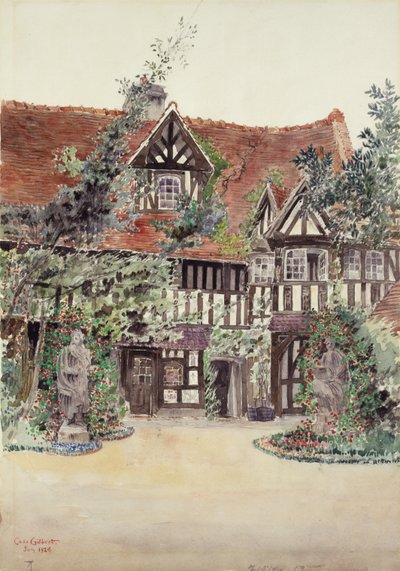El patio más pequeño, Hotel Guilleaume le Conquerant, Dives, Francia, 1924 de Cass Gilbert