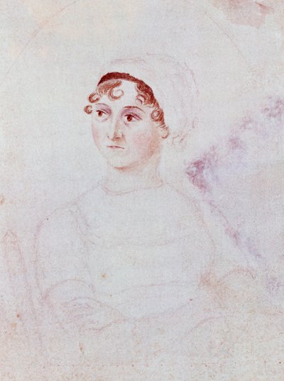 Retrato de Jane Austen, c.1810 (lápiz y acuarela sobre papel) de Cassandra Austen