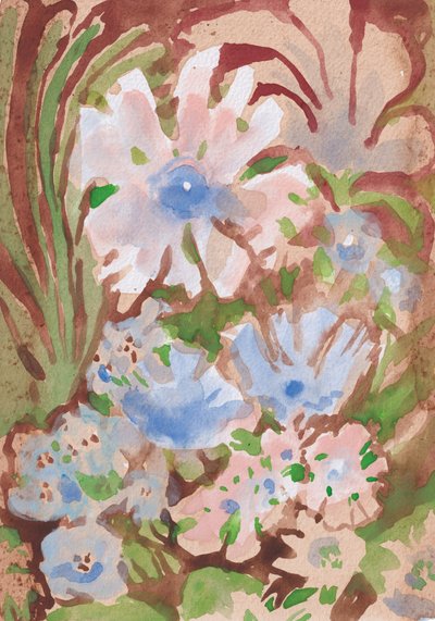 Flores en acuarela suave de Catalina Somolinos