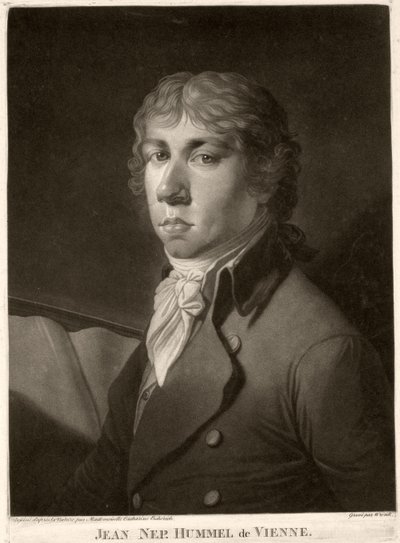 Johann Nepomuk Hummel (1778-1837) grabado por Wrenck de Catharina Escherich