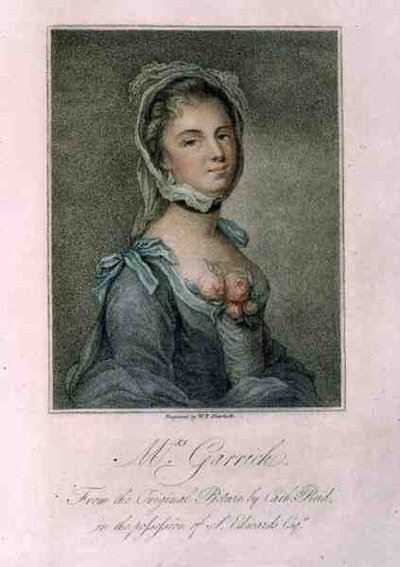 Sra. Garrick, grabado por W.P. Sherlock de Catherine (after) Read