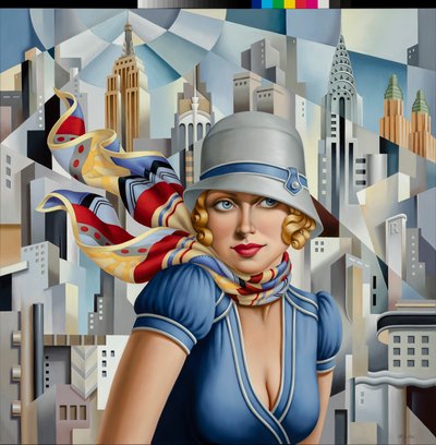Verano en la ciudad, 2015 (óleo sobre lino) de Catherine Abel