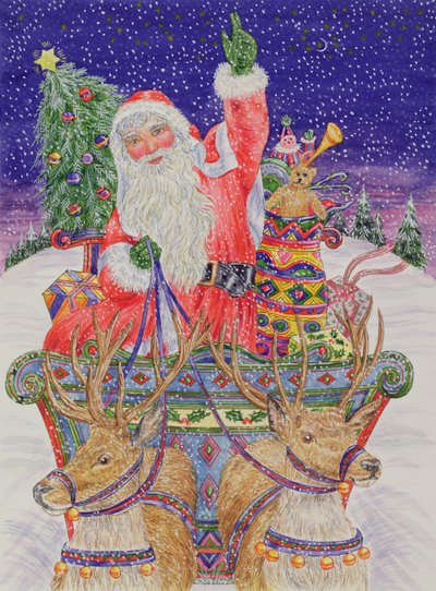 Papá Noel partiendo en Nochebuena de Catherine Bradbury