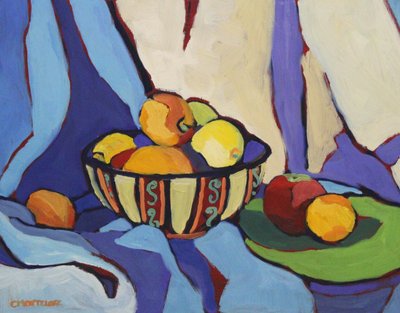 Bodegón de cuenco, 2019 (óleo sobre lienzo) de Catherine J Martzloff