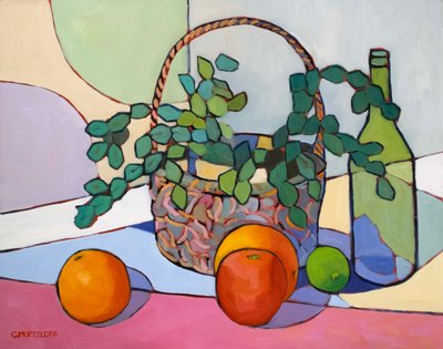 Bubbling Joy, 2024 (Óleo sobre panel) de Catherine J Martzloff