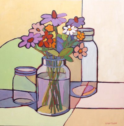 Armonía floral, 2023 (óleo sobre lienzo) de Catherine J Martzloff