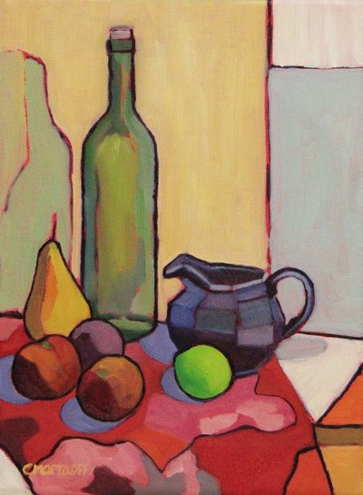 Geometría del color, 2023 (óleo sobre lienzo) de Catherine J Martzloff