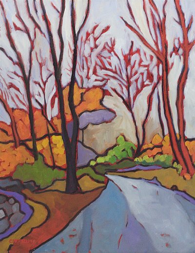 Paseo por el bosque, 2019 (óleo sobre lienzo) de Catherine J Martzloff