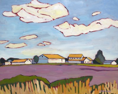 Vagando por el campo, 2022 (Óleo sobre lienzo) de Catherine J Martzloff