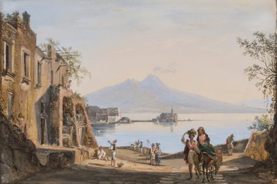 Vista del Vesubio desde la Mergellina, c.1845 de Catherine Louisa Marlay