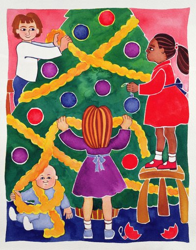 Decorando el árbol de Navidad de Cathy Baxter