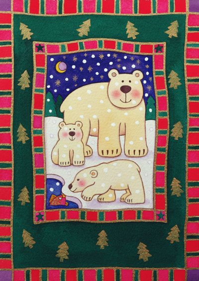 Oso polar y cachorros de Cathy Baxter