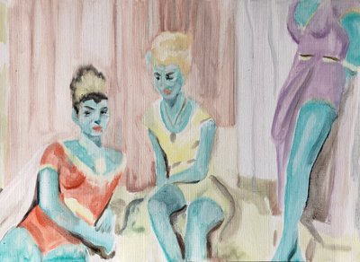 19.03.20 Le observaban, 2020 (óleo sobre papel) de Cathy Lomax