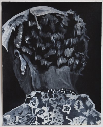 Belladonna: Ann, 2014 (óleo y acrílico sobre papel) de Cathy Lomax