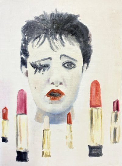 Bit Sweet, 2023 (óleo sobre papel de Cathy Lomax