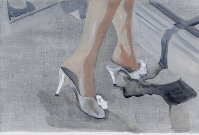 Diario de cine #47 (23.04.13 She got undressed), 2015 (óleo sobre papel) de Cathy Lomax