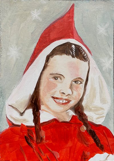 Margaret, 2023 (óleo sobre papel) de Cathy Lomax