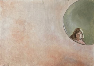 Espejo, 2020 (óleo sobre papel) de Cathy Lomax