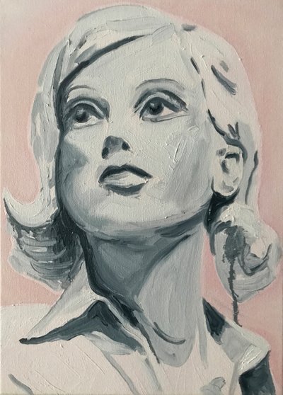 Las alegres doncellas: Darcey, 2017 (óleo sobre lino) de Cathy Lomax