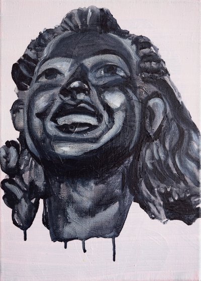 Las alegres doncellas: Olivia, 2017 (óleo sobre lino) de Cathy Lomax