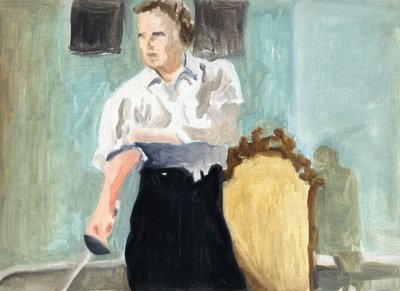 La trama (París 1934), 2011 (óleo sobre papel) de Cathy Lomax