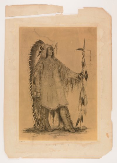 Mah-to-toh-pa, el Jefe Mandan de Catlin, George