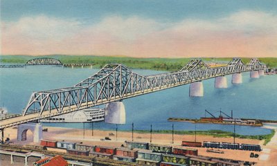 Puente Municipal Conectando Louisville, Ky, y Jeffersonville, Ind., 1942 de Caufield and Shook