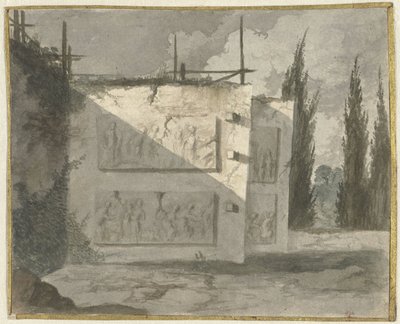 Paisaje con muro y bajorrelieves de Cavalier Cosse