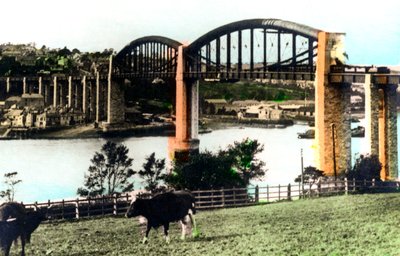 El Puente Royal Albert, Saltash, Cornwall, 1926 de Cavenders Ltd