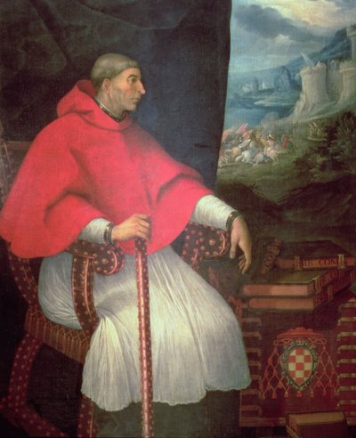 Retrato del cardenal Francisco Ximénez de Cisneros (1437-1517) de Caxesi or Caxete Eugenio Caxes