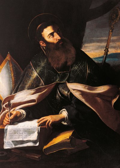 Retrato de San Agustín de Hipona de Cecco de Caravaggio