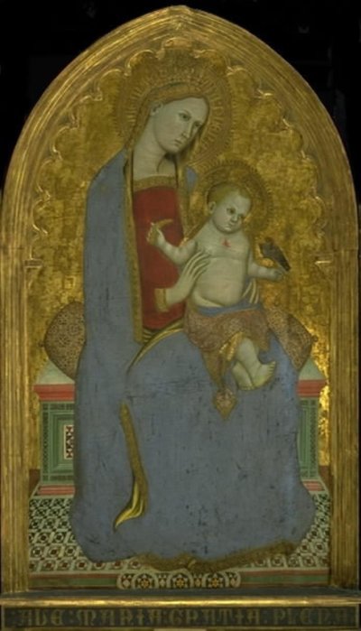 Virgen y Niño jugando con un Jilguero y sosteniendo un Manojo de Mijo de Cecco di Pietro