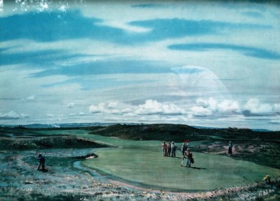 Cecil Aldin 1870-1935, impresión artística de campo de golf, c. 1920 de Cecil Charles Windsor Aldin