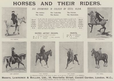 Anuncio, Caballos y sus jinetes de Cecil Charles Windsor Aldin