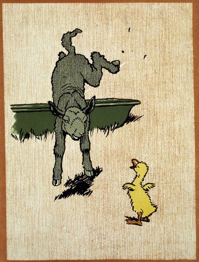 Cordero negro y patito - dibujo de Cecil Aldin de Cecil Charles Windsor Aldin