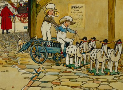 Chips Off The Old Block; El coche de escenario de York de Cecil Charles Windsor Aldin