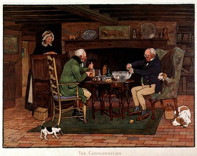 Conocedores Dos ingleses preparando ponche de Cecil Charles Windsor Aldin