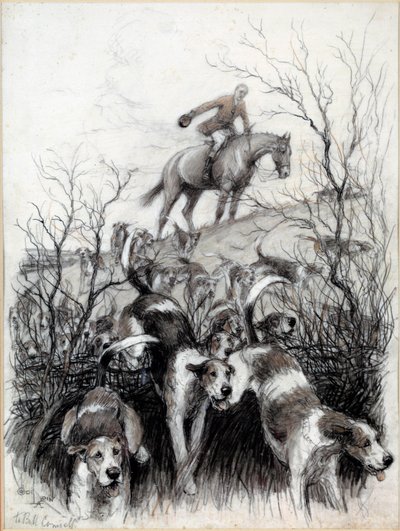 Escena de caza en Inglaterra: Perros de Cecil Charles Windsor Aldin