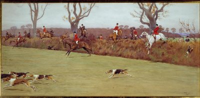 Escena de caza, la tripulación Blackmoor de Cecil Charles Windsor Aldin