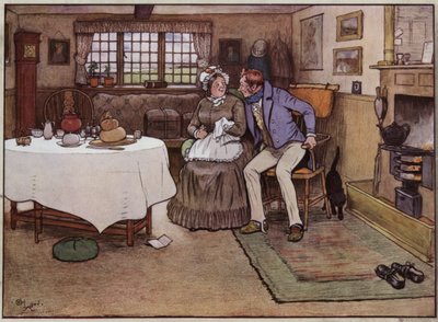 Ilustración para Los papeles póstumos del Club Pickwick de Cecil Aldin de Cecil Charles Windsor Aldin