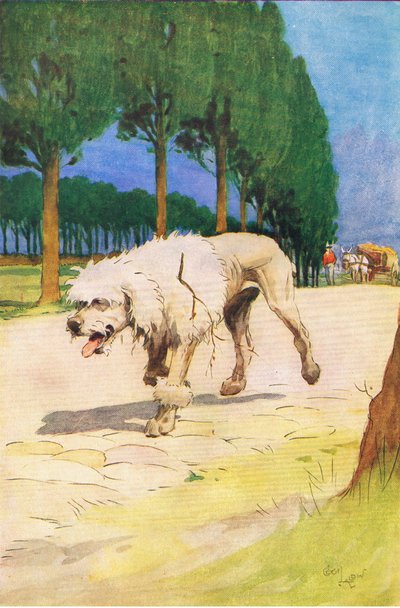 Moufflou (de la historia Moufflou), ilustración de A Staircase of Stories publicada por Thomas Nelson & Sons Ltd 1940